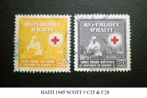 HAITI 1945 SCOTT # C25 - C28. USED