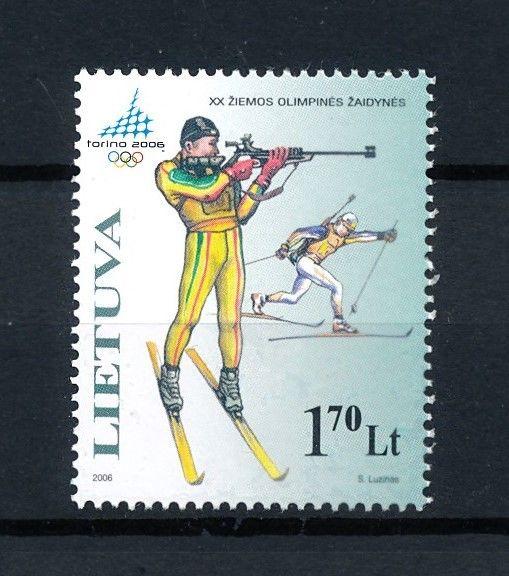 [92407] Lithuania 2006 Olympic Games Turin Torino Biathlon  MNH