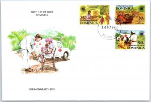 ILLUSTRATED FIRST DAY COVER COMMONWEALTH DAY OF DOMINICA 1983