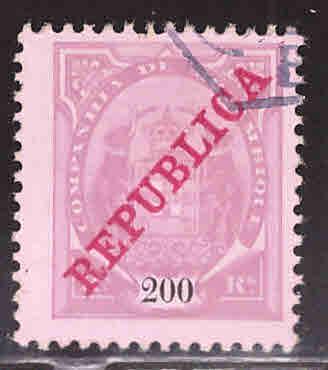 Mozambique  Company Scott 86 Used Coat of Arms stamp with Republica overprint