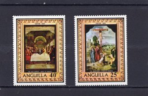 ANGUILLA 1969 EASTER PAINTINGS SET OF 2 STAMPS MNH