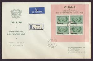Ghana 203a Co-op Year 1965 Typed FDC