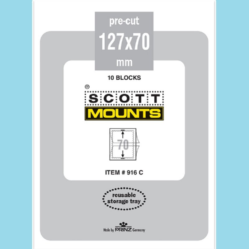 Scott Mounts Clear 127/70 mm, 1 Pgk. 10ea. (00916C)*