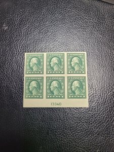 US SC# 481, MNH, plate block of 6