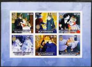 Mauritania 2002 Cartoon Cats #2 (blue border) imperf shee...