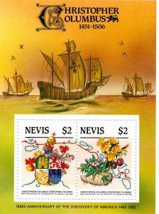 Nevis1986 Christopher Columbus  s/s Perforated mnh.vf