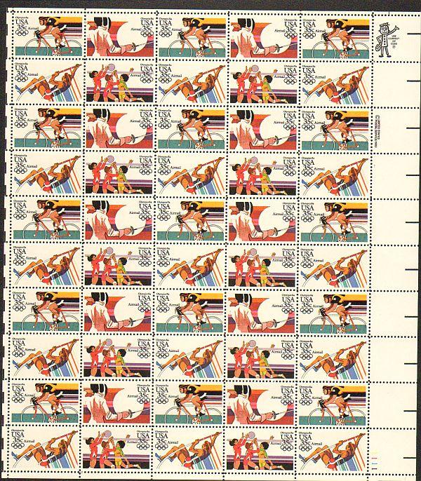 US #C109-12 Mint Sheet 1984 Summer Olympics 