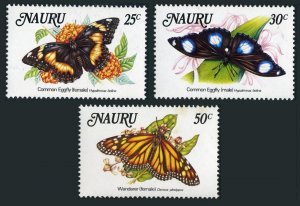 Nauru 297-299, MNH. Michel 284-286. Butterflies 1984.