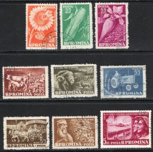 Thematic stamps ROMANIA 1959 COLLECTIVE FARMING 2639/47 used