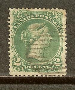 Canada, Scott #24, 2c Queen Victoria, Fine Centering, Used