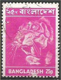 BANGLADESH, 1973, used 25p, Tiger Scott 47