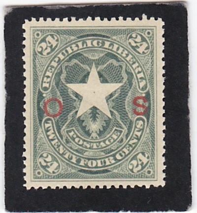 Liberia   #   O - 21  unused 