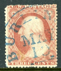 USA 1857 Washington 3¢ Dull Red Scott #26a VFU O631
