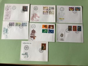 Liechtenstein 1973 postal stamps covers 7 items Ref A1353