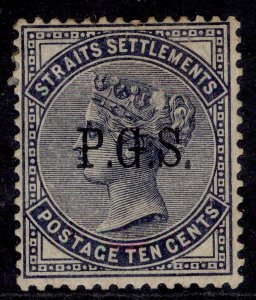 MALAYSIA - Perak QV SG O5, 10c slate, M MINT. Cat £80.