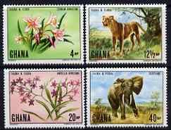 Ghana 1970 Flora and Fauna perf set of 4 unmounted mint, ...