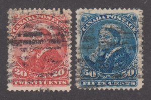 Canada #46, 47 Used Small Queens