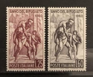 Italy 1960 #794-5, MNH, World Refugee Year.