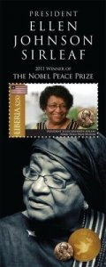 Liberia 2011 - PRESIDENT SIRLEAF WINS THE NOBEL PEACE PRIZE - Souvenir Sheet MNH