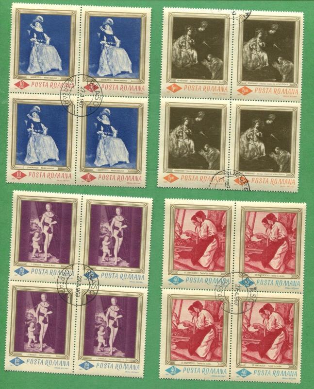 10 Sets of 1967 Romania Stamps 1907 - 1912 Cat Val. $41 Historical Paintings