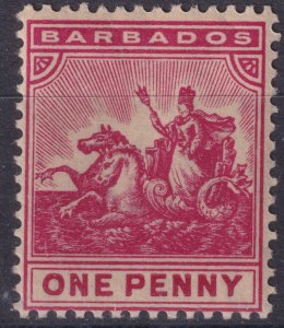 Sc# 93 Barbados 1904 - 1910 Seal of the Colony 1p issue MVLH CV $30.00