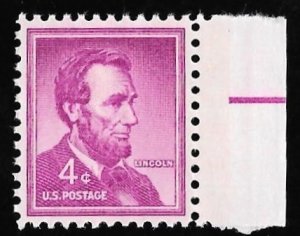 1036E 4 cents Abraham Lincoln (1963) Stamp mint OG NH EGRADED XF 90 XXF