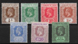 LEEWARD ISLANDS SG81/7 1931-2 REVERSION TO DIE I SET MTD MINT (r)