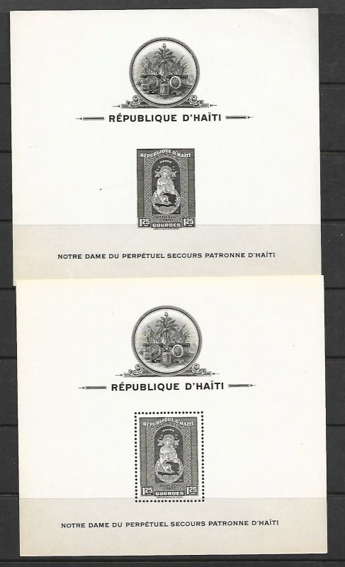 HAITI SC C19-21+C19A-21A NH SOUVENIR SHEETS of 1942 - PERF & IMPERF.Sc$90 