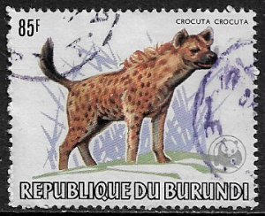 Burundi #601a Used Stamp - Hyena - WWF Overprint