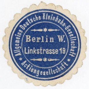 (I.B) Germany Railway : Company Letter Seal (Berlin)