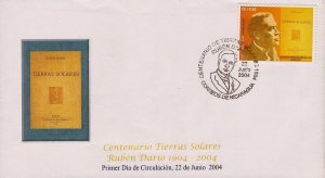 NICARAGUA PUBLICATION of TIERRAS SOLARES by RUBEN DARIO Sc 2425 FDC 2004