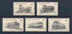 [114020] Turkey 1988 Railway trains Eisenbahn  MNH