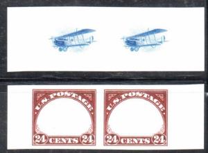 USA 1918.  Inverted Jenny PROOF Mint Imperf Pair ***REPLICA / FORGERY***