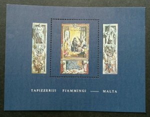 *FREE SHIP Malta Flemish Tapestries 1980 (miniature sheet) MNH