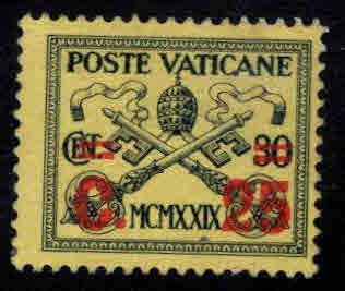 VATICAN Scott 14 MH* surcharged tamp