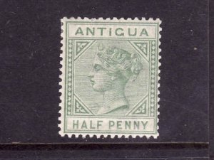 Antigua-SC#12-unused hinged 1/2p green QV 1882-86-