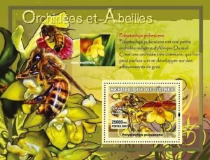 Guinea 2007 MNH - Orchids / Orchidees, Bees / Abeilles. YT 533, Mi 4726/BL1180