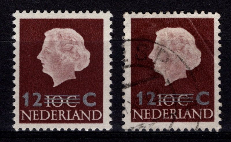 Netherlands 1958 Juliana Def., Surch. 12c on 10c [Unused / Used]