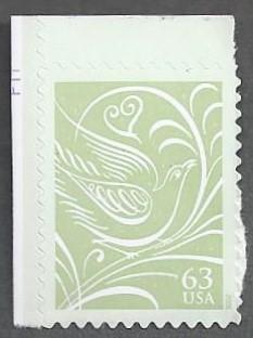 United States #3999 63-cent Dove Facing Right MNH