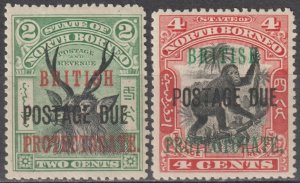 EDSROOM-20584 North Borneo J21, J23 HR 1903-1911 Postage Due CV$38.50