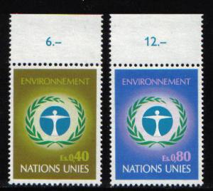 United Nations Geneva #25-26  MNH  1972 environmental  conference Stockholm