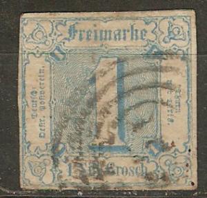 Germany Thurn & Taxis 10 Mi 20 Used Signed F/VF  SCV $57.50