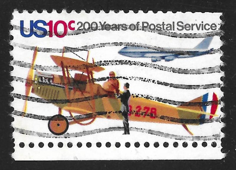 US #1574 10c US Postal Service - Early Mail Plane & Jet