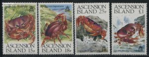 Ascension 1989, Crabs 4v, MNH