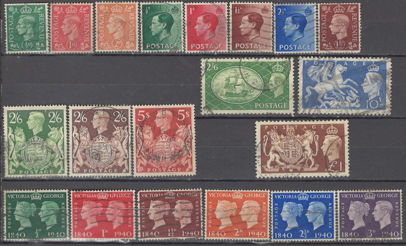 COLLECTION LOT OF #1072 GREAT BRITAIN 20 STAMPS 1936+ CV+$38