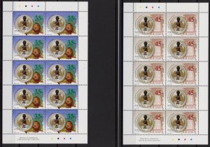 [HipG2161]Angola 2002 Lions - Italy friendship set in 2 sheets 10 VF MNH val $70