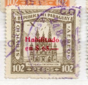 Paraguay 1937 Early Issue Fine Used 102P. Optd NW-175854