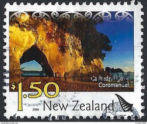 NEW ZEALAND 2006 QEII $1.50 Multicoloured, Tourist Attractions-Cathedral Cove...