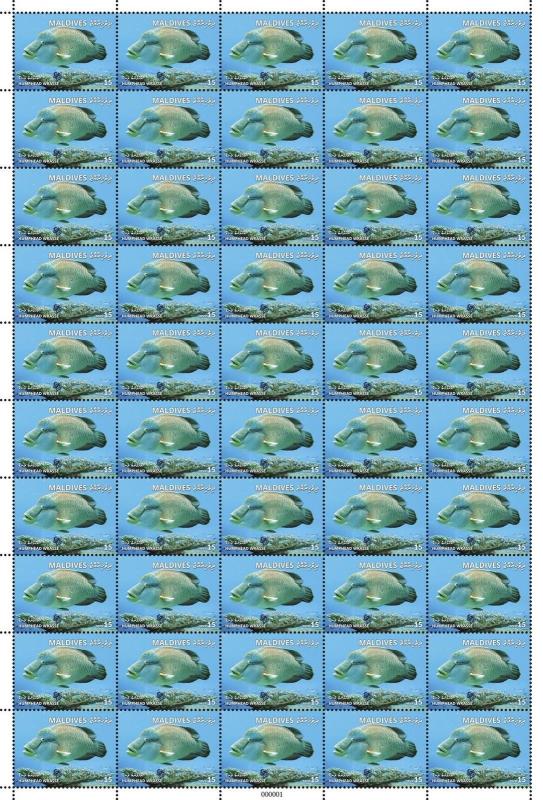 Z08 MLD1801local08c Maldives 2018 Humphead wrasse MNH ** Postfrisch