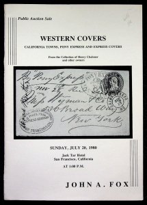 Western Covers-California Towns, Pony Express John A Fox (1980)